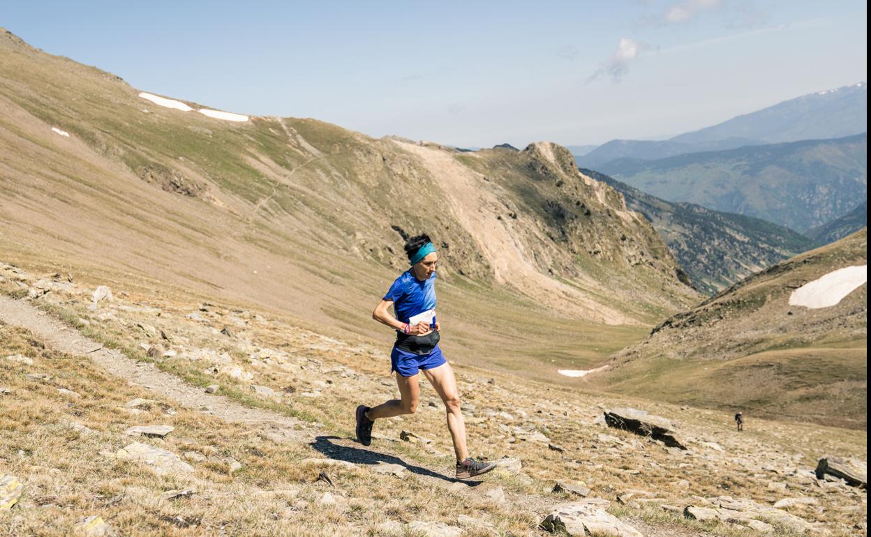 Oihana Kortazar corre durante la edición del pasado año. 