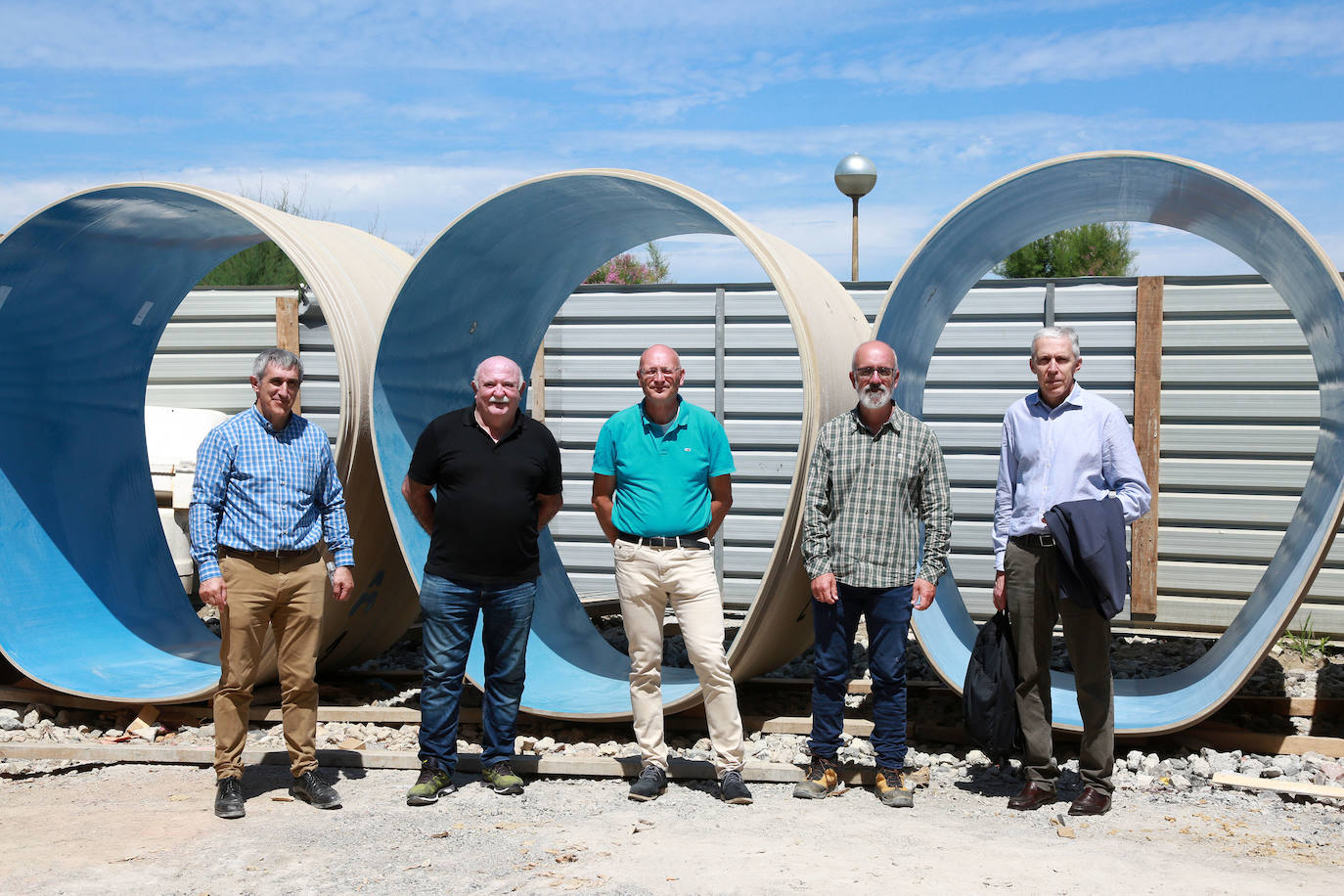 Obras del nuevo colector de aguas residuales que da servicio a Gros, Intxaurrondo, Ulia y Egia. 