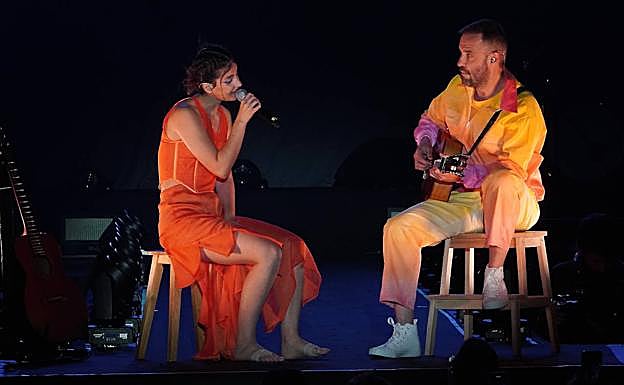 Izaro, en mayo durante el concierto que ofreció en el Velódromo.