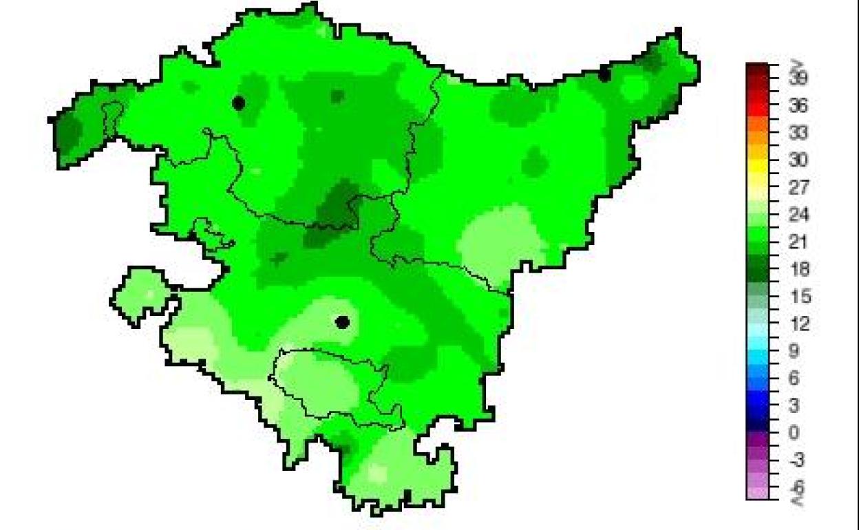 Los municipios vascos superan los 20 grados esta noche. 