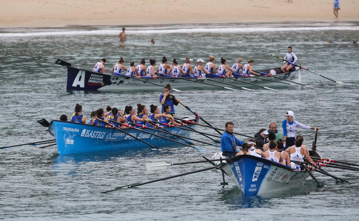 A las embarcaciones de la Liga Euskotren les espera un fin de semana movido. 
