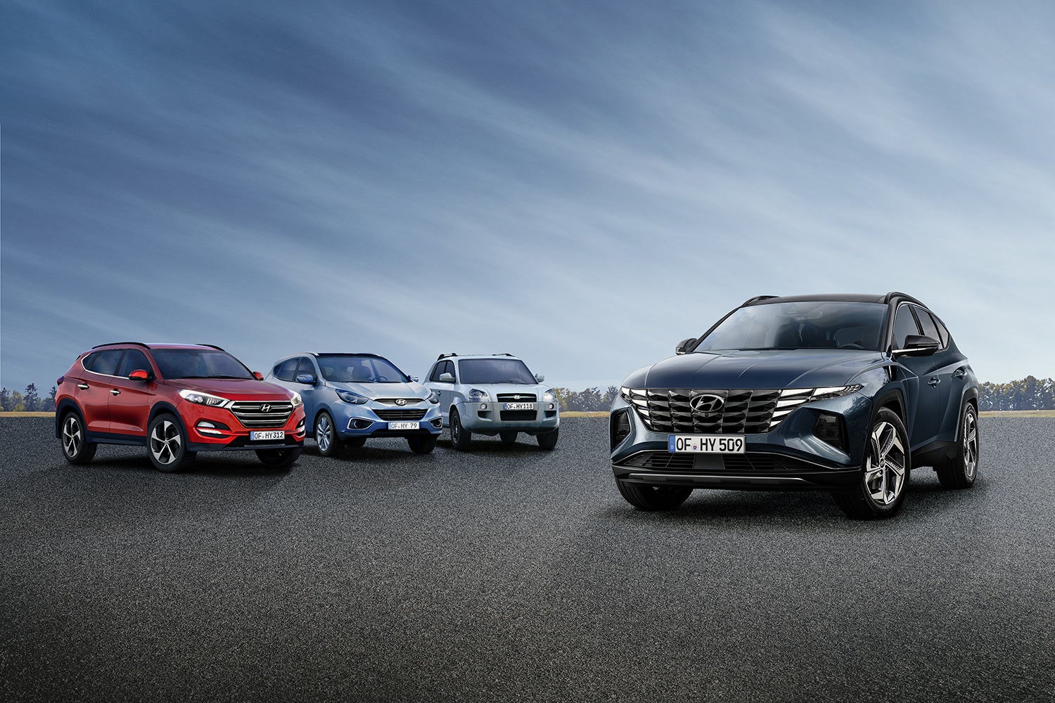 Las 4 generaciones del Hyundai Tucson al completo