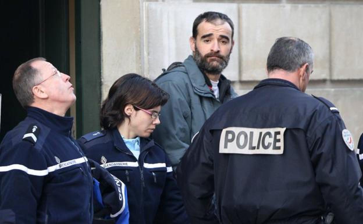 Javier Astrain Gorosabel, durante su detención en 2010 en Francia 