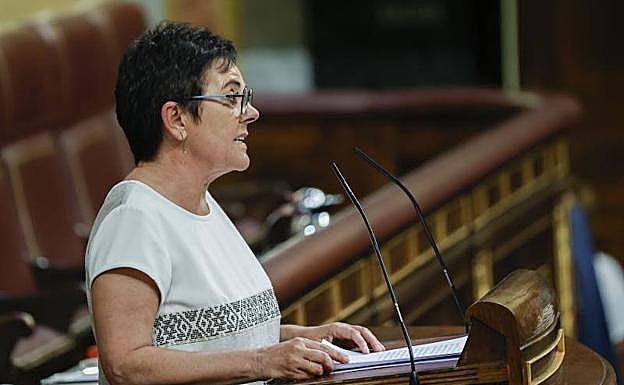 Mertxe Aizpurua, este miércoles en el Congreso