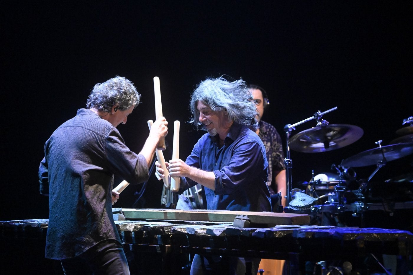 Oreka TX en acción durante su concierto en el Victoria Eugenia. 