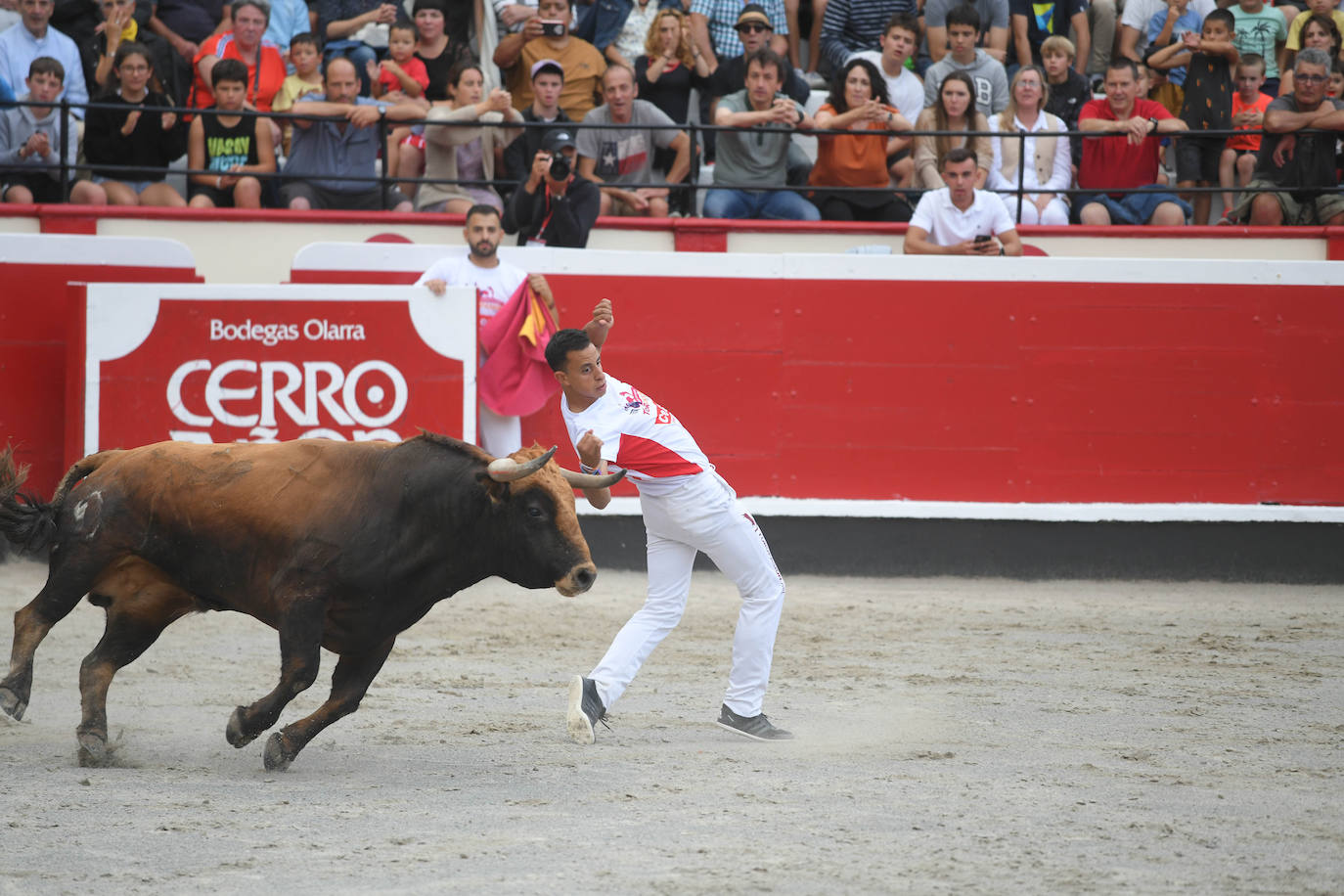 Fotos: Los recortadores y sus piruetas conquistan la Plaza de Toros de Azpeitia