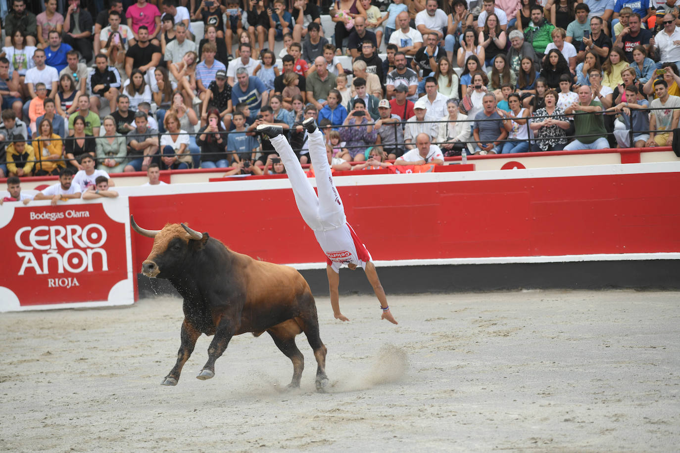 Fotos: Los recortadores y sus piruetas conquistan la Plaza de Toros de Azpeitia