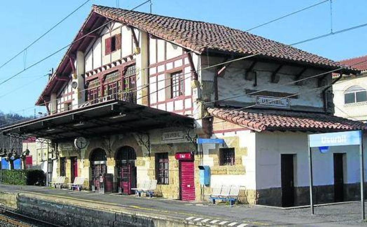 Estación de tren de Euskotren de Usurbil. 