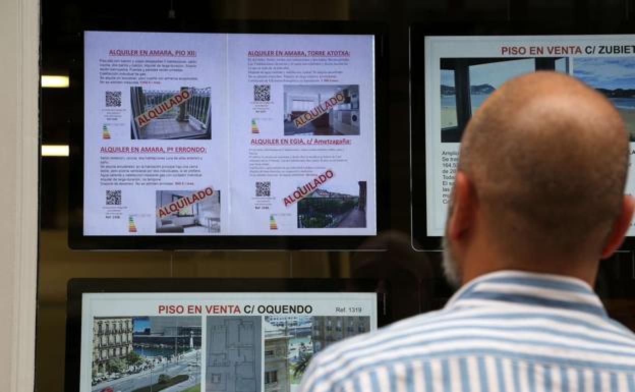 El precio de alquilar una vivienda se encarece un 1,7% en Euskadi y baja un 0,4% en Donostia