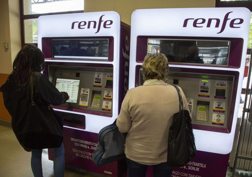 Igual que los billetes, los bonos se pueden comprar en las máquinasde Renfe. 