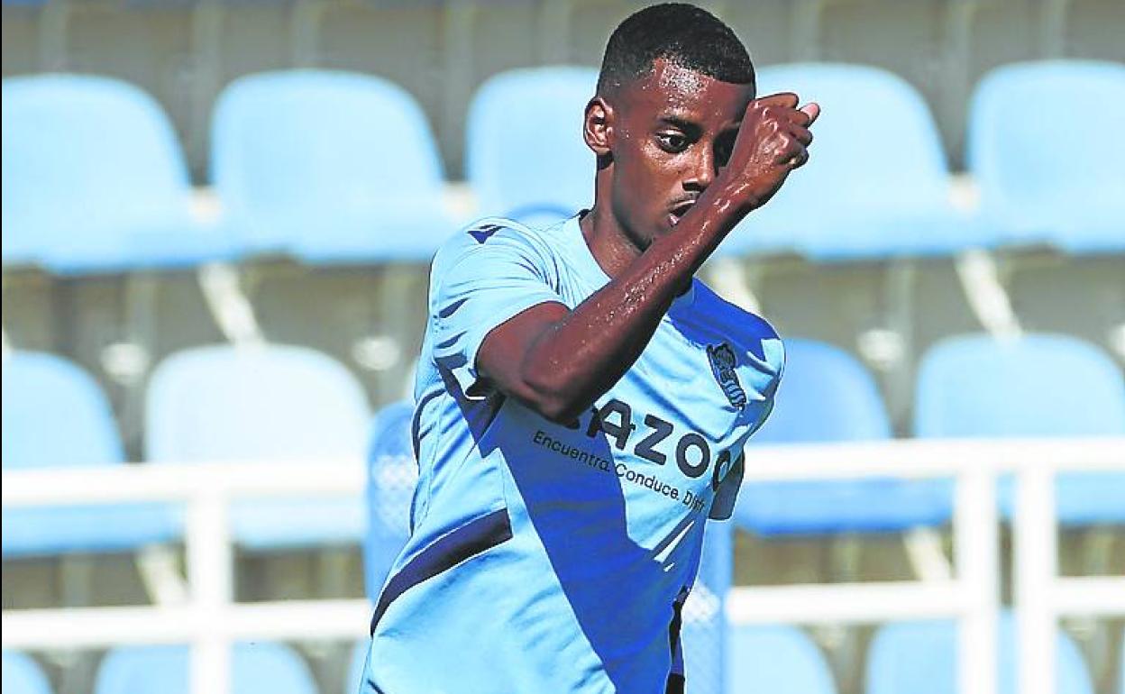 Isak se entrenó ayer en Zubieta con total normalidad. 