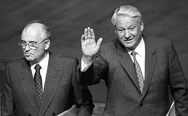 Gorbachov con el expresidente ruso Boris Yeltsin.