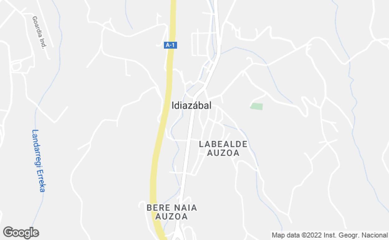 Lugar aproximado del accidente.