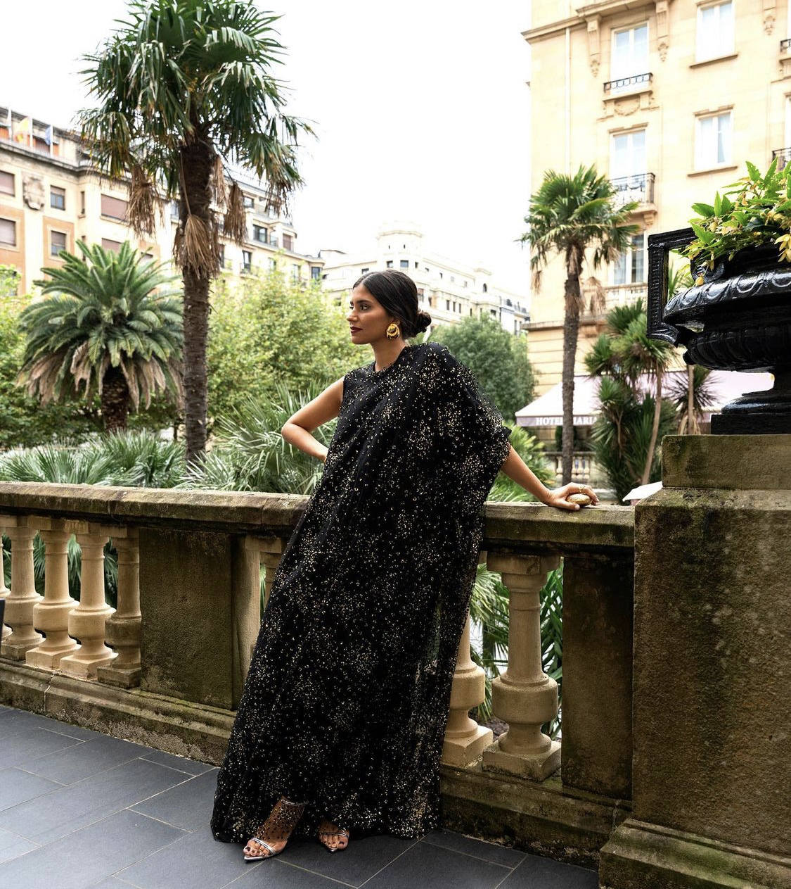 María García de Jaime: La 'socialité' madrileña fue otra de las invitadas de honor de Nespresso, patrocinador oficial del Festival de Cine. De Jaime lució un vestido de la última colección de Pedro del Hierro, una pieza asimétrica y con mucho volumen que no dejó indiferente a nadie