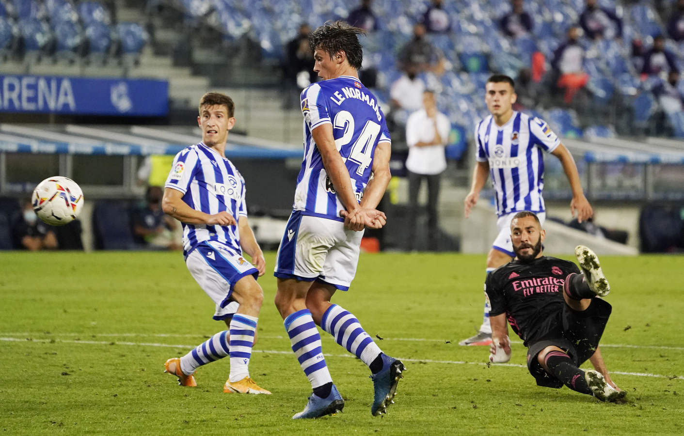 2020. Le Normand, en un partido contra el Real Madrid