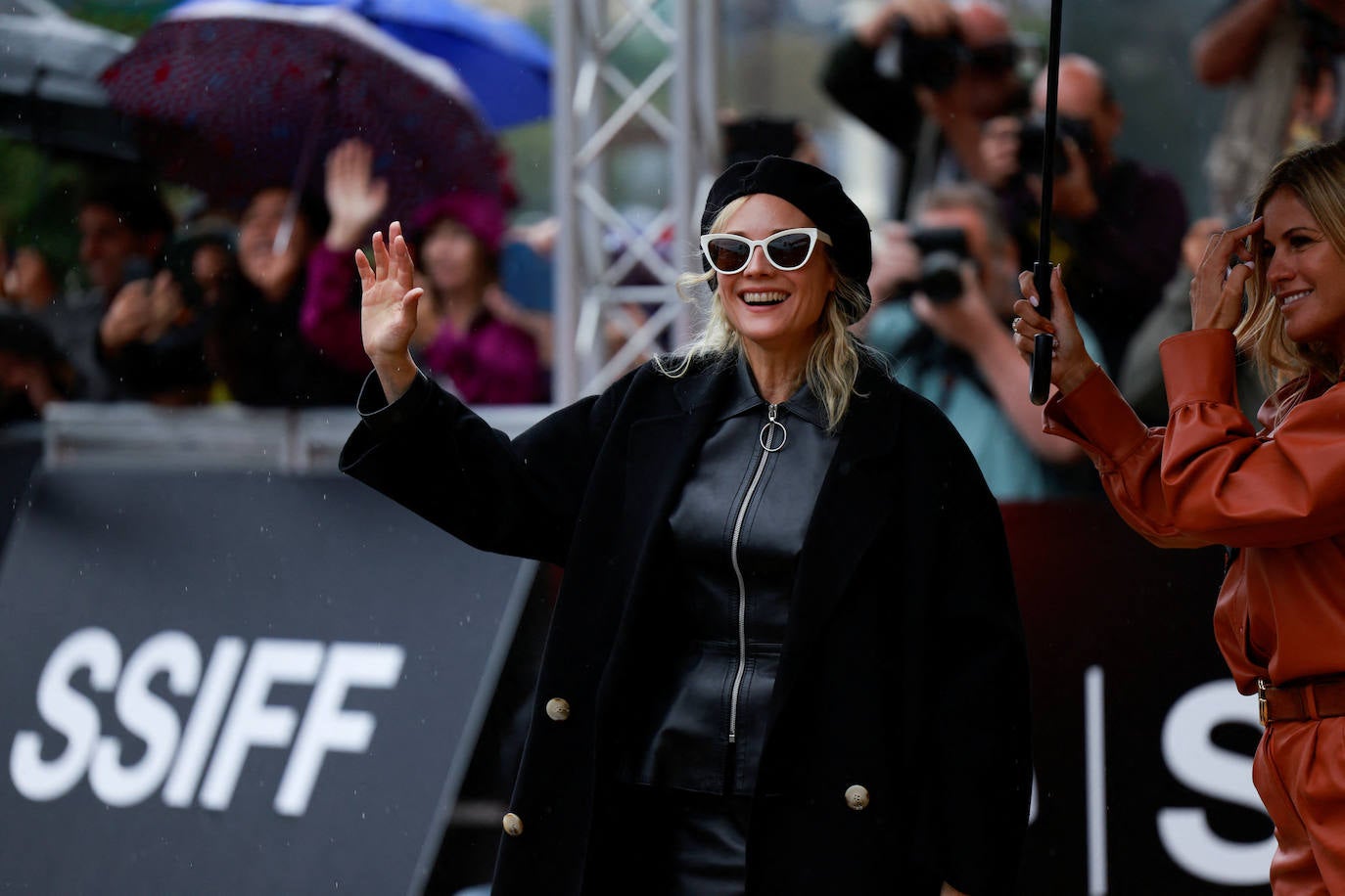 Fotos: Diane Kruger llega con sorpresa al Zinemaldia