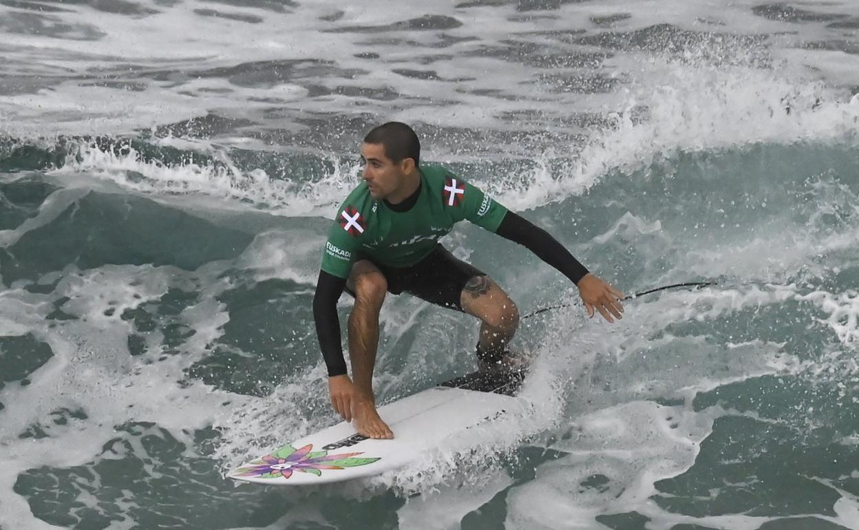 El donostiarra Eneko Merino, durante la competición. 