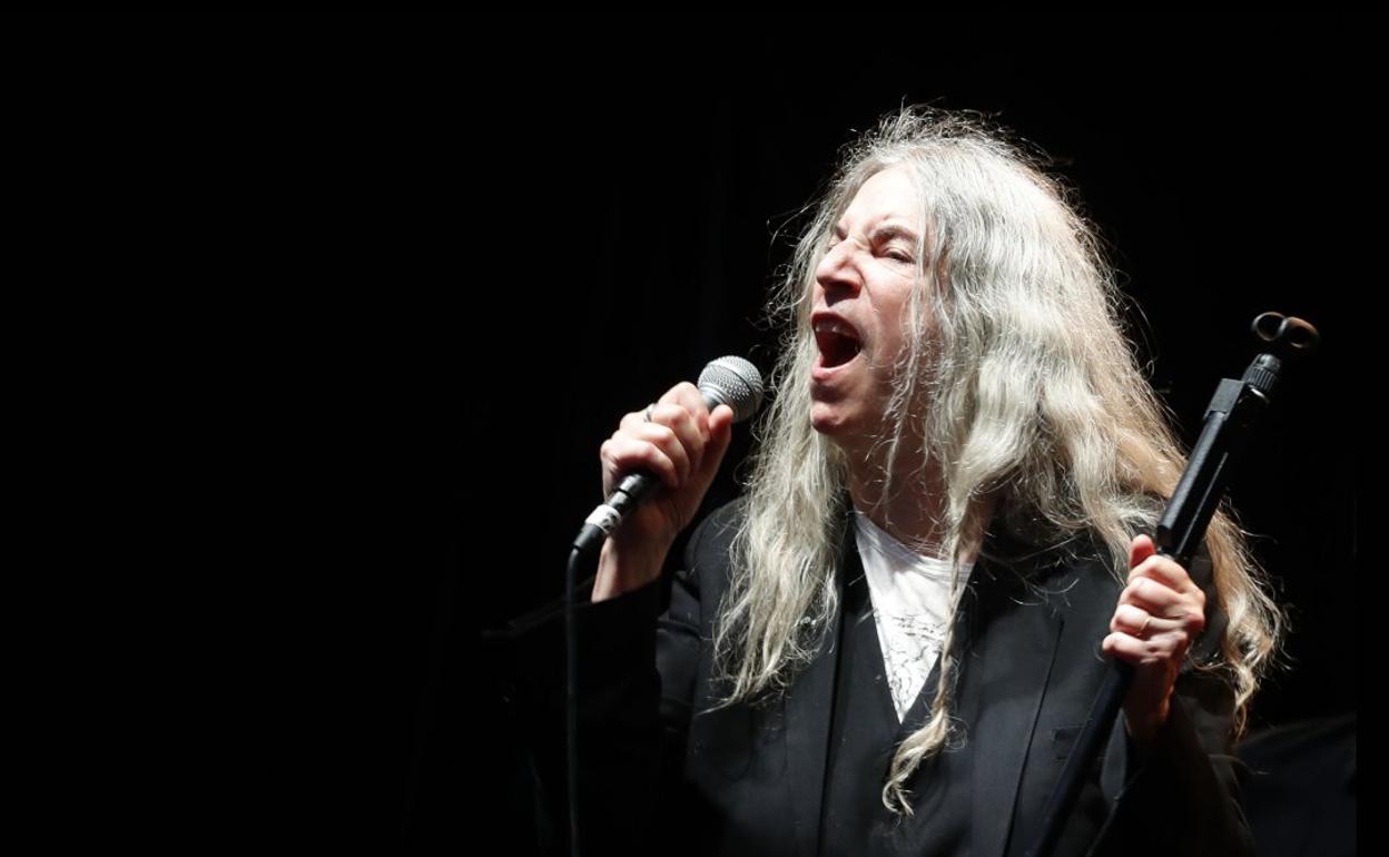 Patti Smith, en su concierto en el Azkena de Vitoria en junio. 