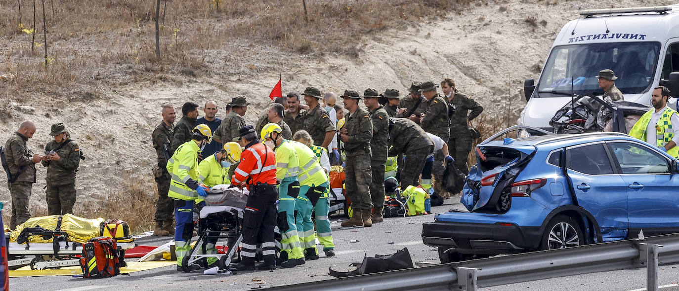 Fotos: Accidente múltiple en la A-1 en Vitoria