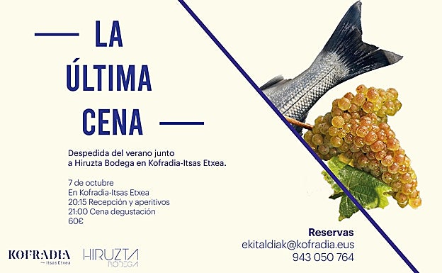 Disfruta del pescado de bajura y del txakoli Hiruzta con 'La última cena' en Kofradia - Itsas Etxea