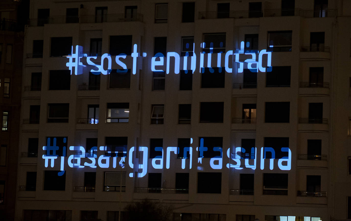 Fotos: El vídeo &#039;mapping&#039; con la historia de un edificio de Donostia