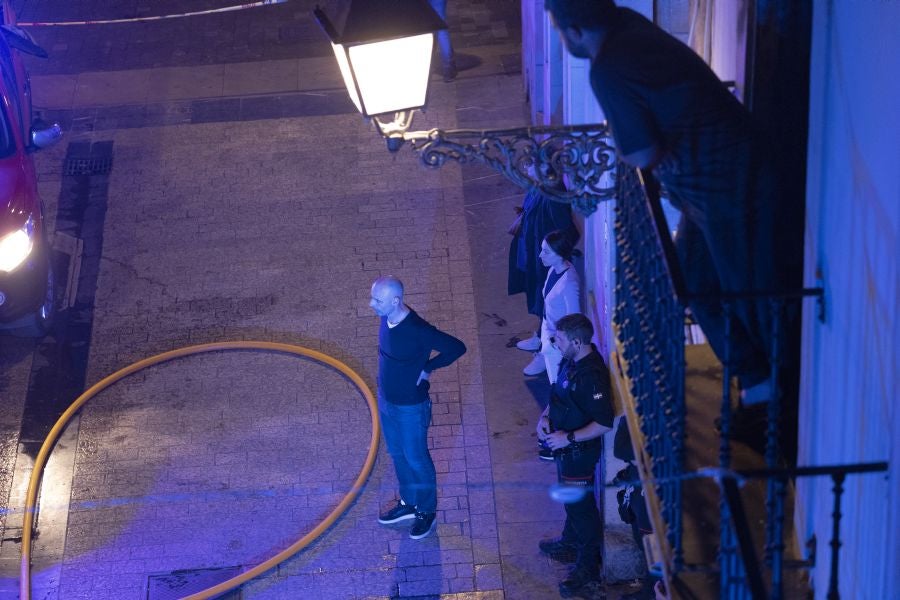 Fotos: Incendio en un mesón de la Parte Vieja