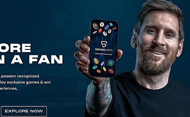 Leo Messi es imagen de socios.com.