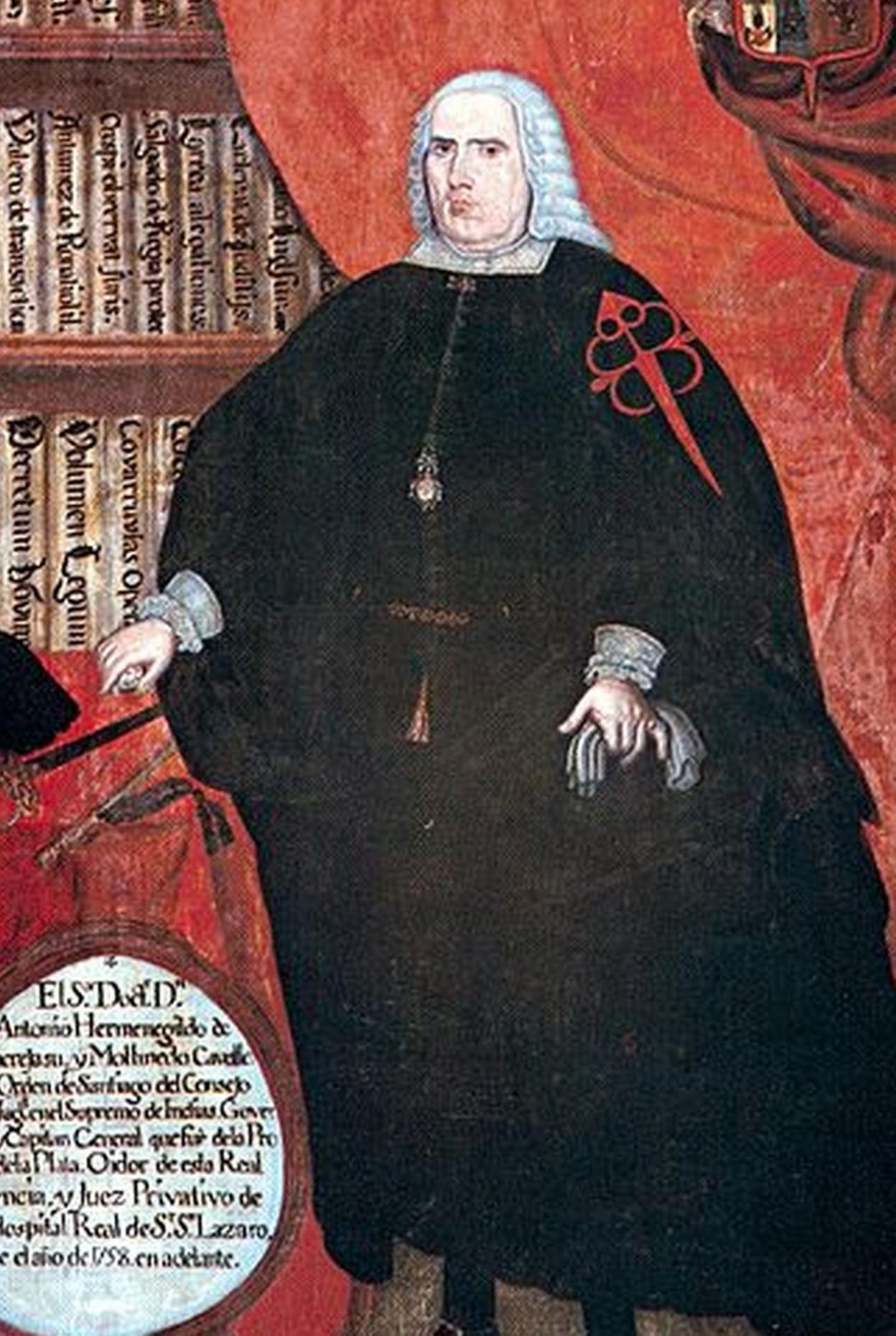 Antonio Kerejazu Uribe (izquierda), y su hijo Antonio Hermenegildo, que fue oidor de la Audiencia de Lima. 