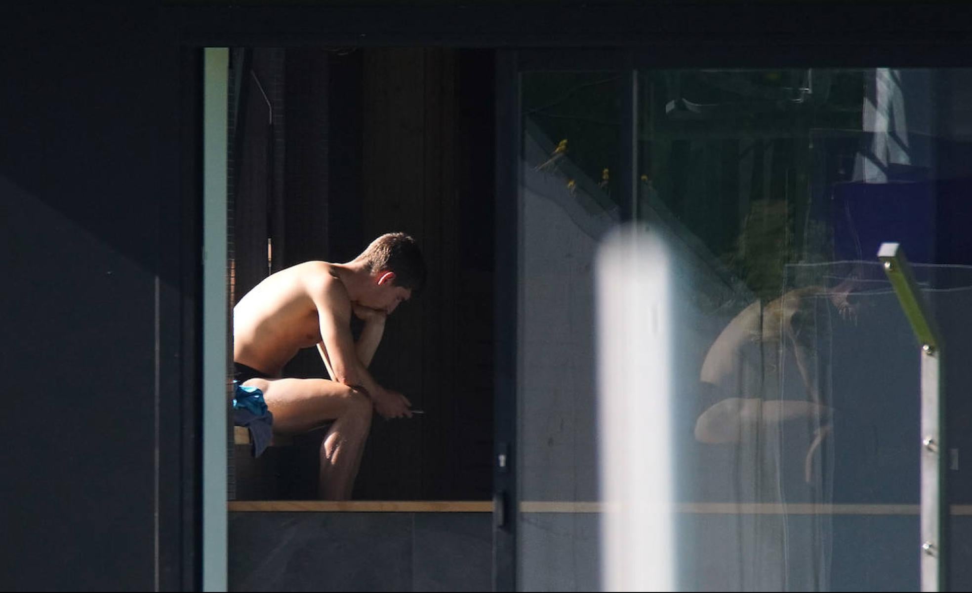 Aihen Muñoz, en las instalaciones deportivas de la Real Sociedad.
