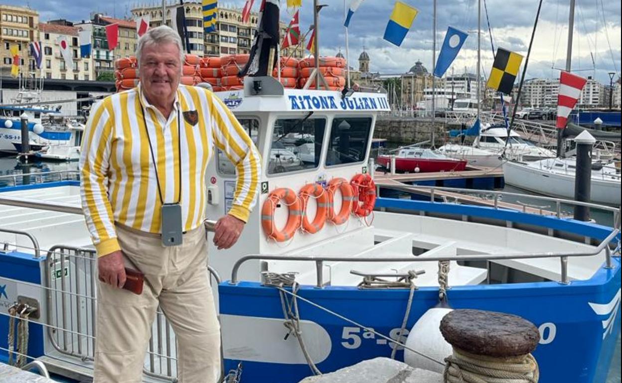 John Toshack, este viernes en el muelle de Donostia. 