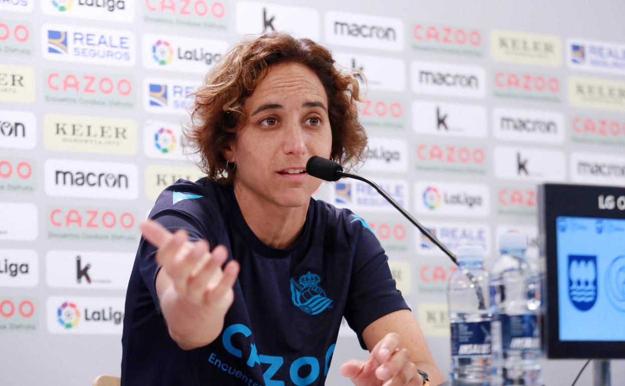 Natalia Arroyo, en una comparecencia en Zubieta.