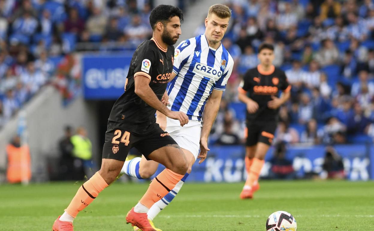 Real Sociedad - Valencia: Meritorio punto de la Real