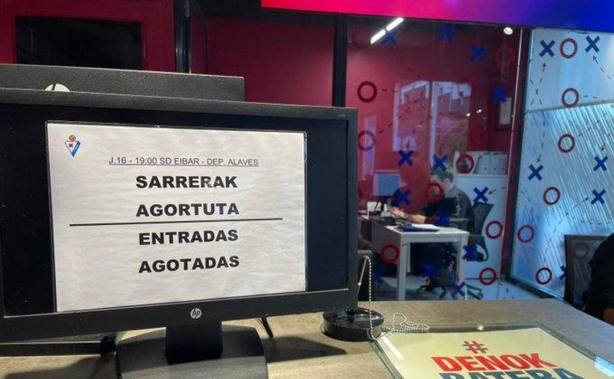 El Eibar ha colgado el rótulo de 'entradas agotadas