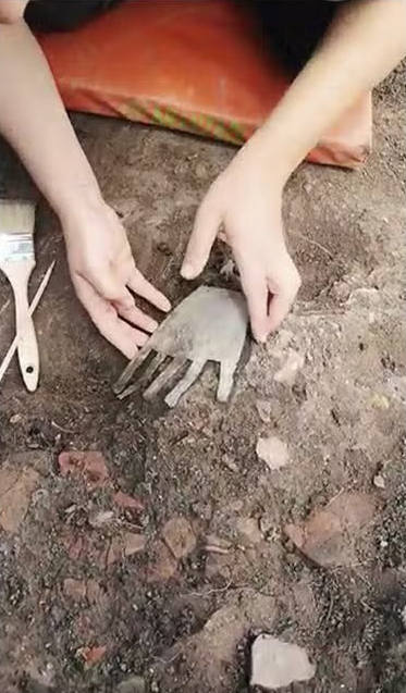 Fotos: Así fue la extracción de la &#039;mano de Irulegi&#039;