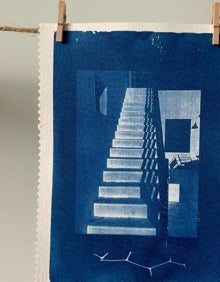 Imagen secundaria 2 - Láminas con cianotipia.