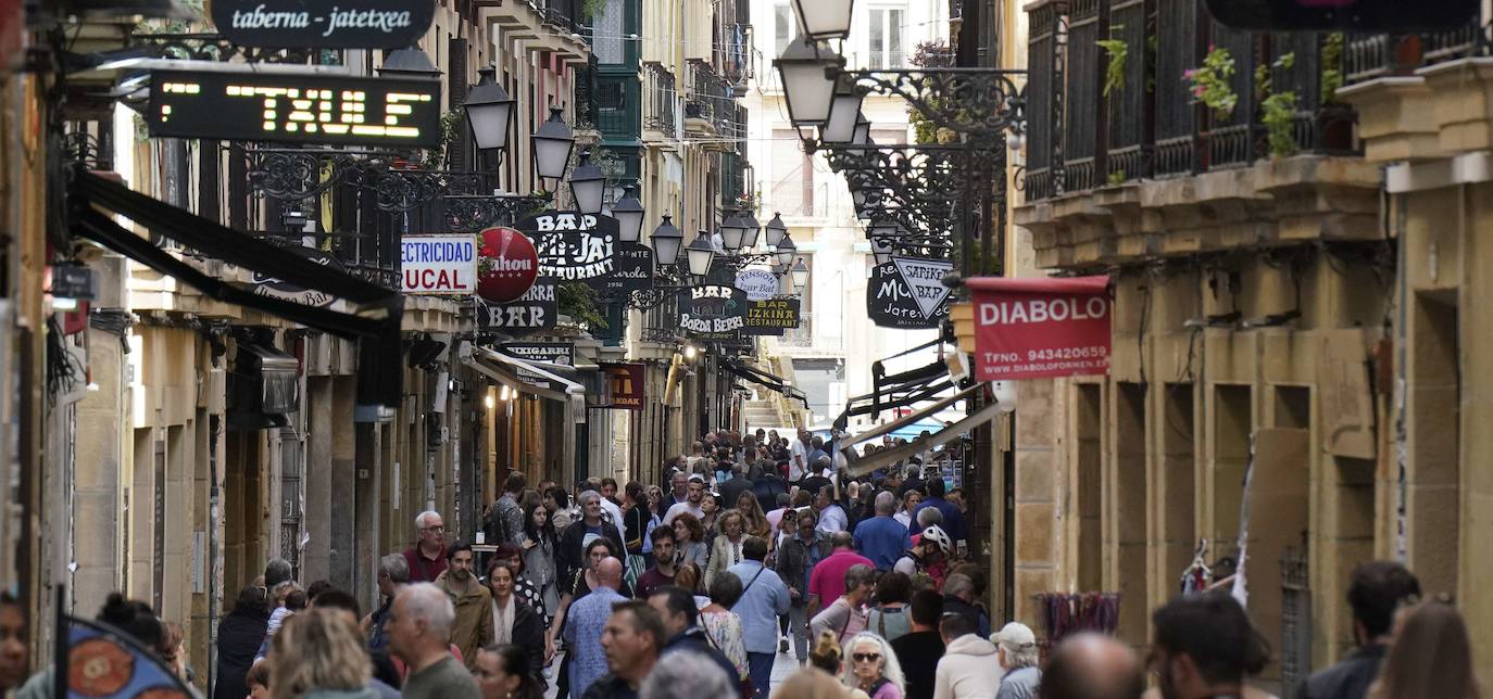Imagen de archivo de la Parte Vieja de Donostia.