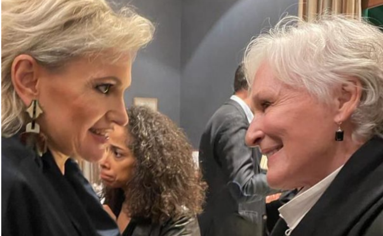 Ainhoa Arteta y Glenn Close en Madrid.