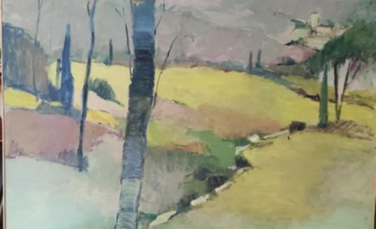 Una de las obras pictóricas de la artista Martxe Arana. 