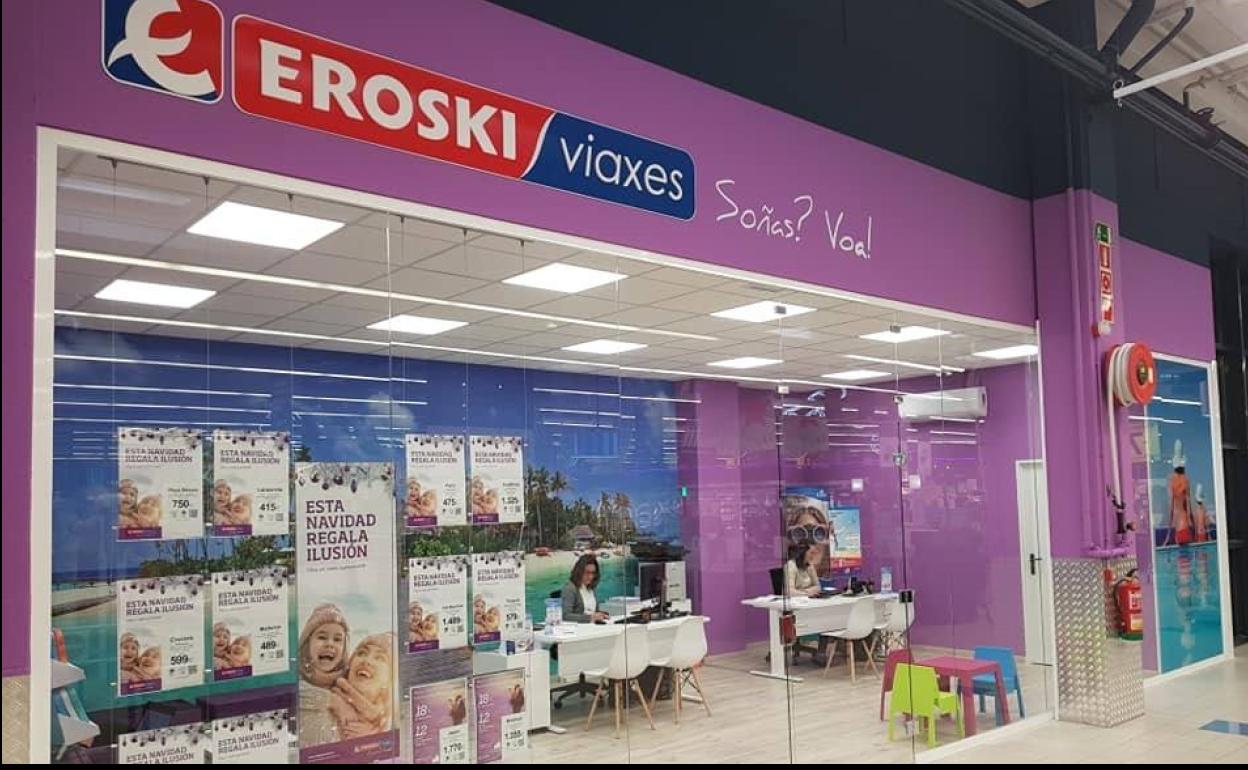 Uno de los locales de Eroski Viajes.