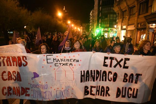 Manifestación en San Sebastián.