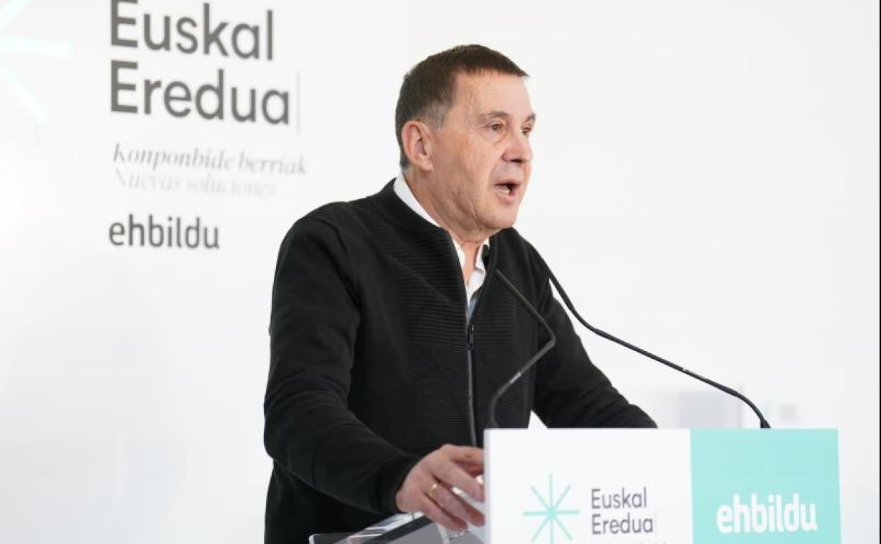 Arnaldo Otegi este sábado en Bilbao