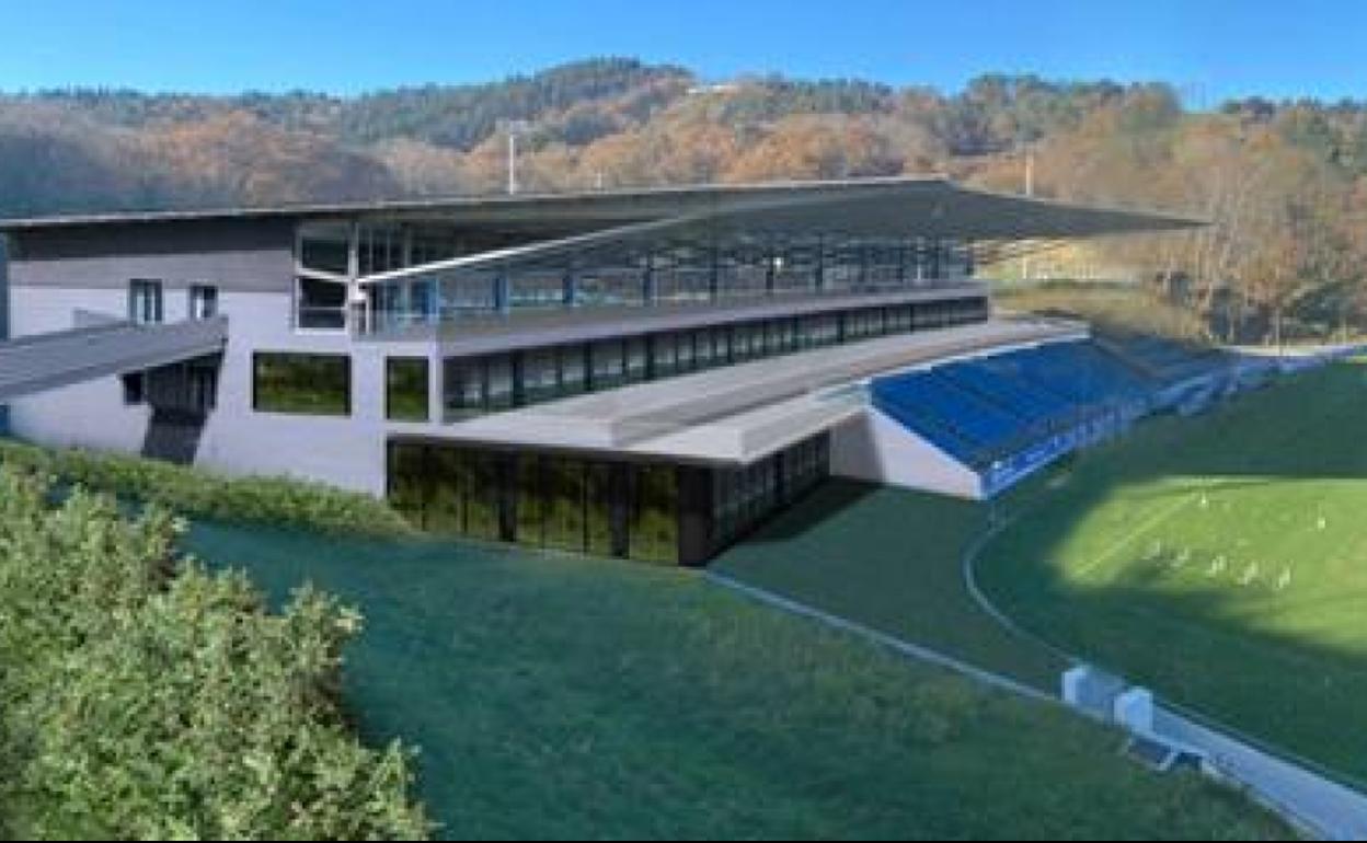 El edificio Gorabide del primer equipo está en fase de finalización.