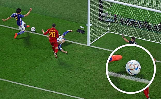 Polémica en el segundo gol: ¿salió el balón por completo?