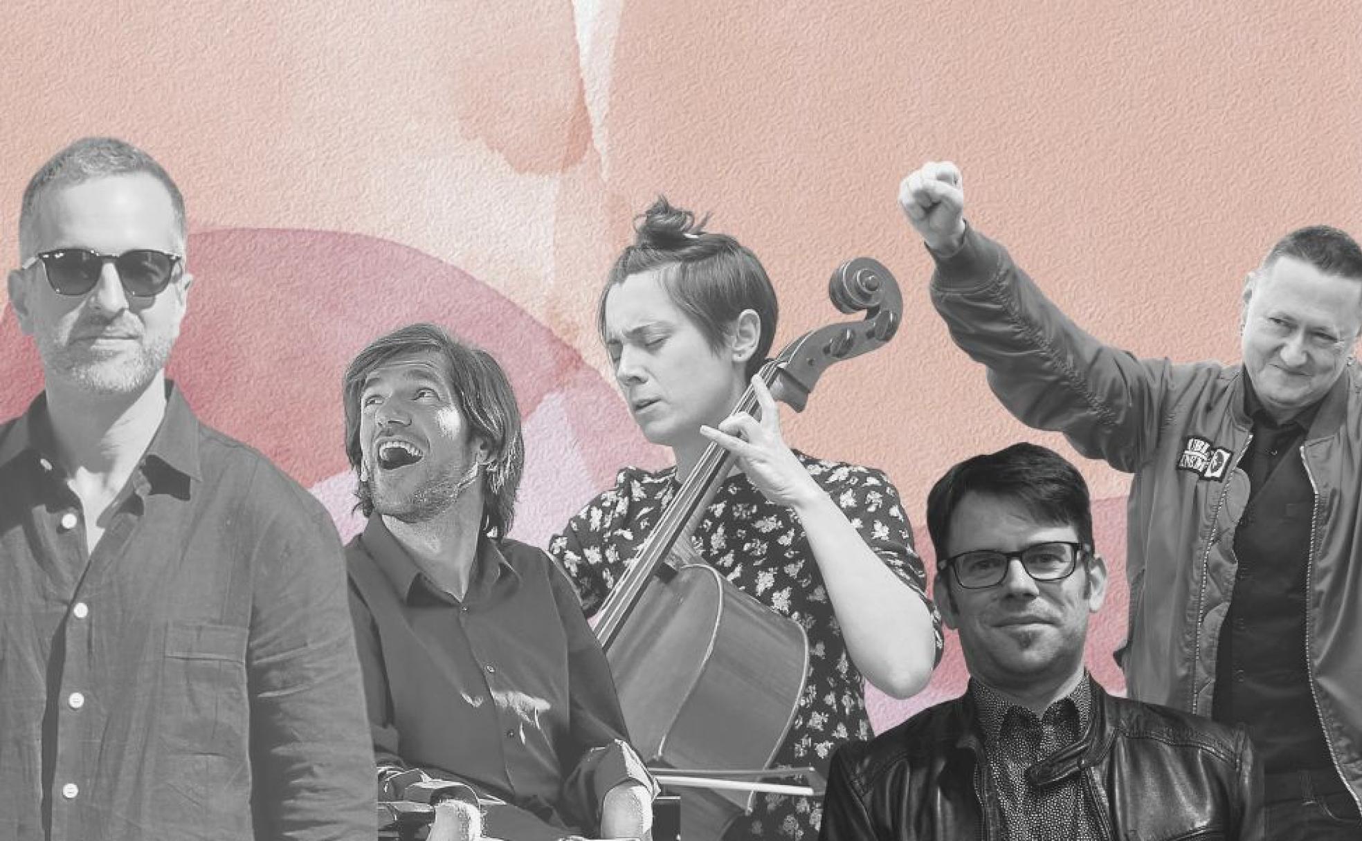  Mikel Gurrea, Telmo Irureta, Maite Arroitajauregi 'Mursego', Joseba Beristain y Fermin Muguruza. 