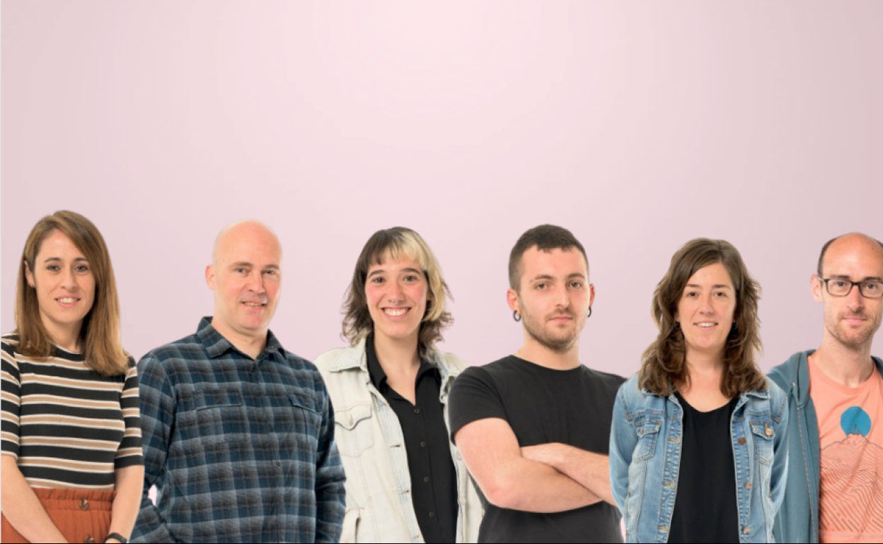 Maddalen Arzallus, Aitor Mendiluze, Saioa Alkaiza, Joanes Illarregi, Jone Uria eta Amets Arzallus. 