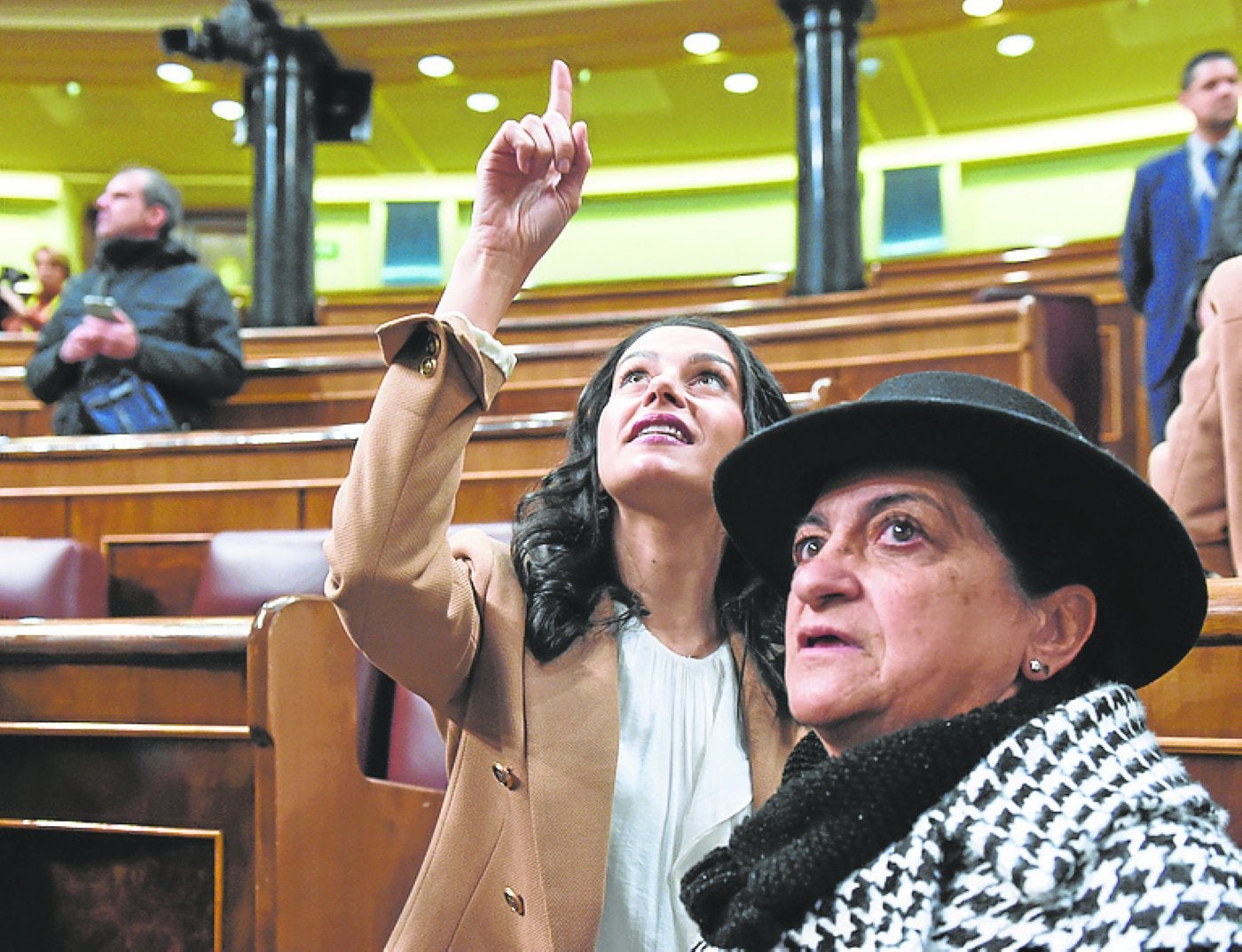 Arrimadas, en las puertas abiertas este sábado del Congreso. 