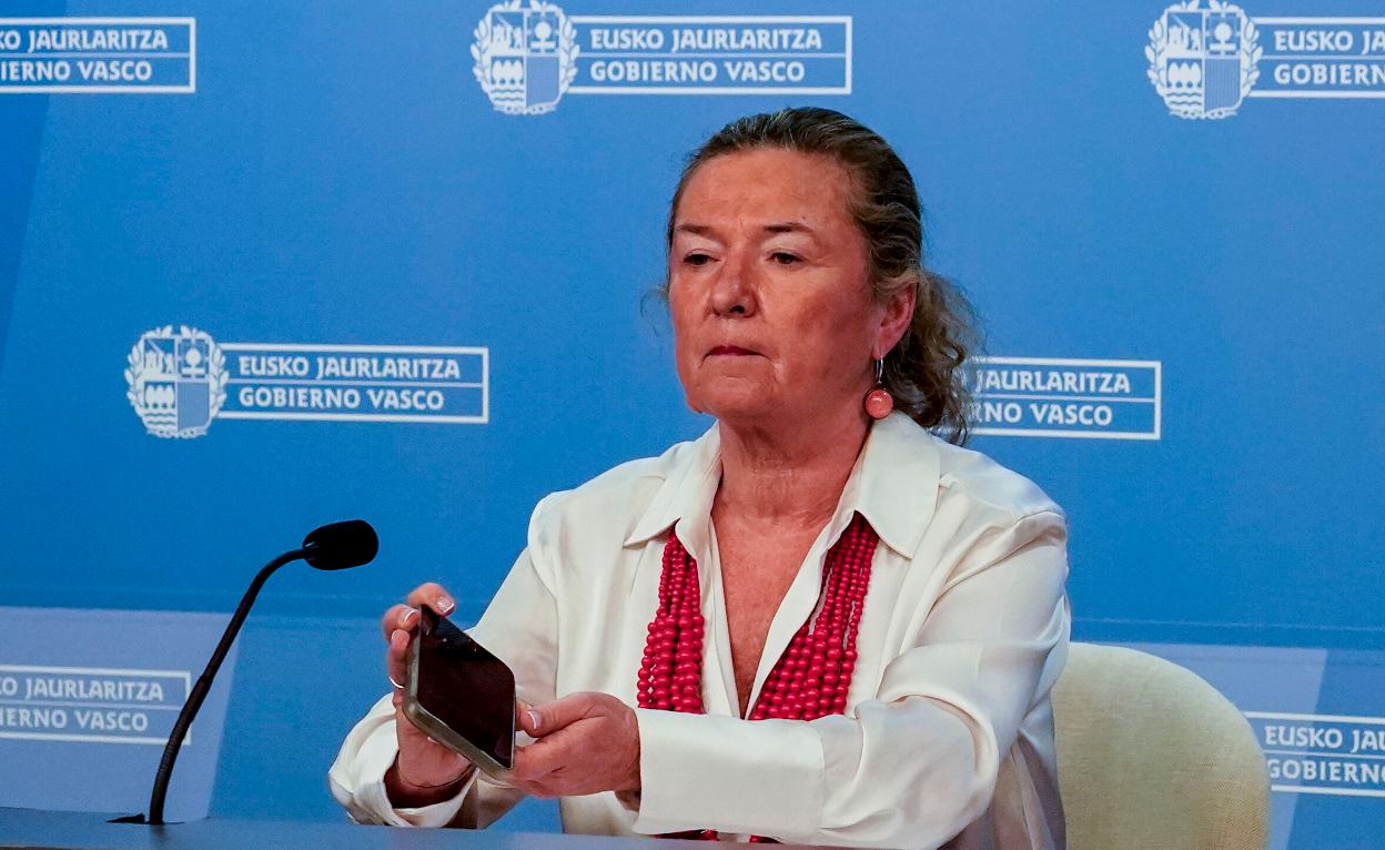 Gotzone Sagardui en su comparecencia del lunes