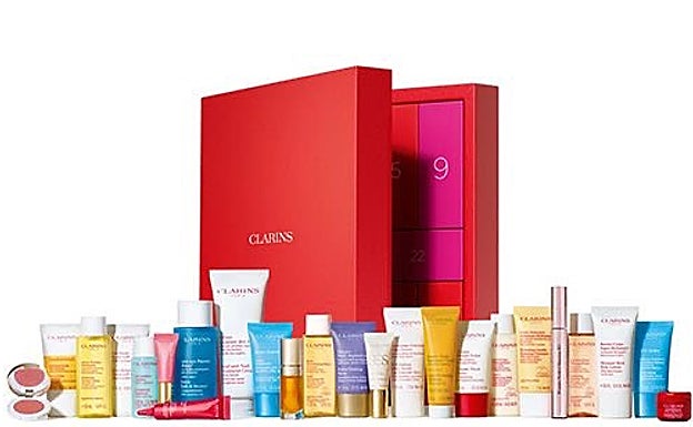 Calendario de adviento de Clarins.
