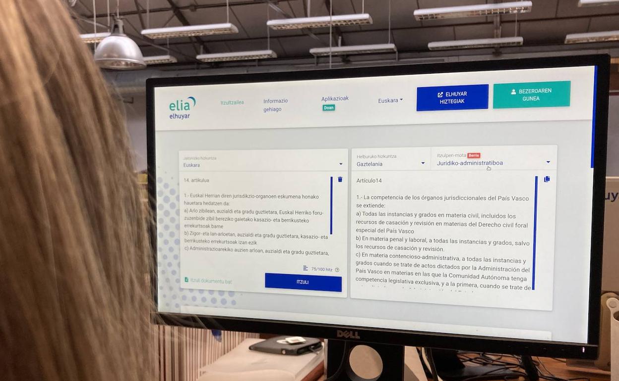 Eliak sei hizkuntzaren arteko itzulpenak egiten ditu segundo gutxian. 