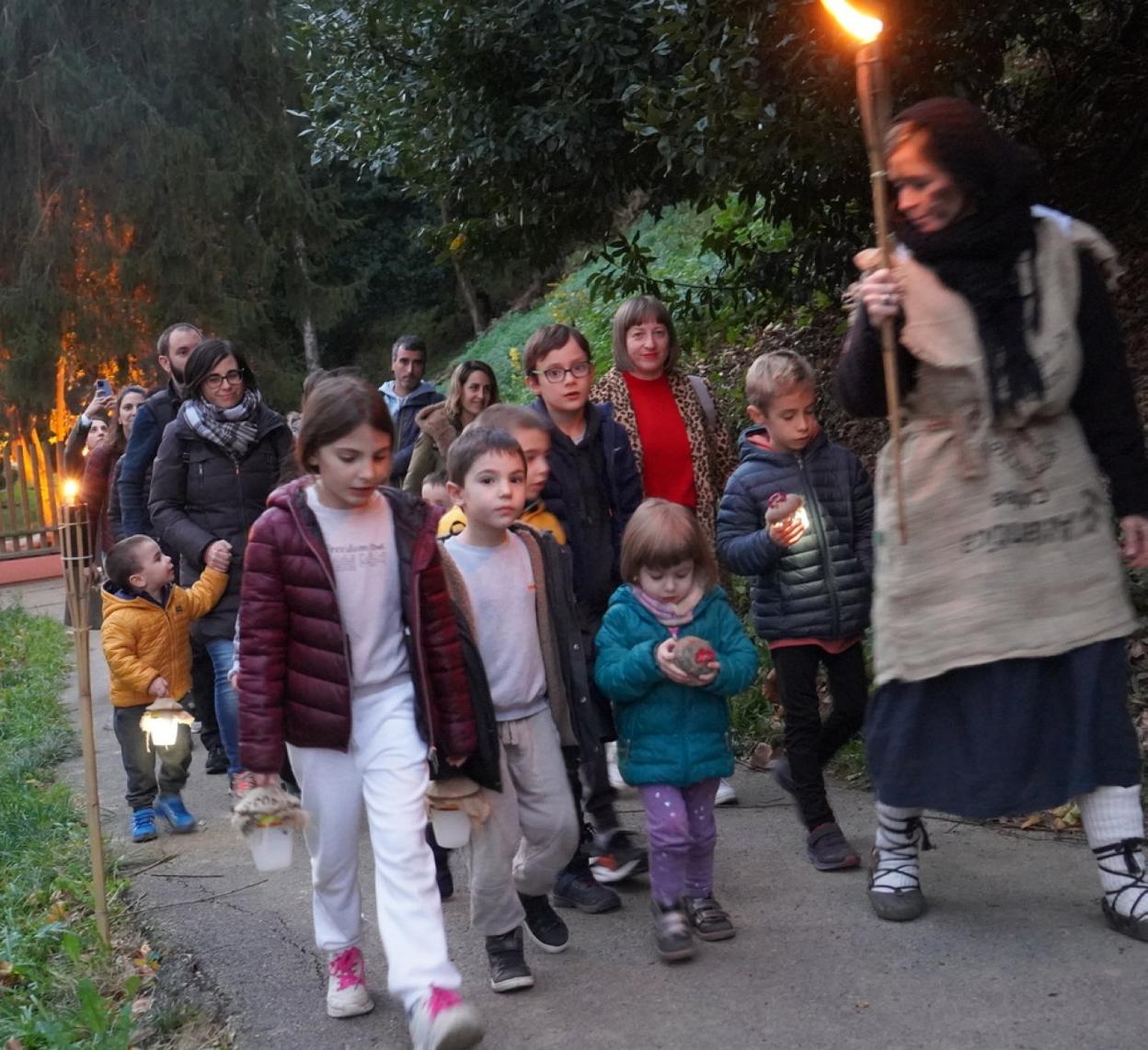Tolosa: Olentzero y el solsticio de invierno se despiden del parque Elosegui hasta el próximo año